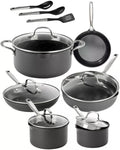 For 2X 15 Piece Nonstick Cookware Set with Utensils