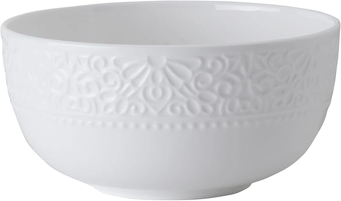 Mikasa Abigail Bone China Lightweight Chip Resistant 12 Piece Dinnerware Set Service for 4 White