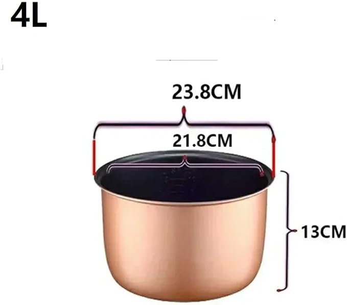 2L 3L 4L 5L Gold Rice Cooker Pot Aluminum Alloy Tank for Intelligent Rice Cookers Bowl Tank(4L)