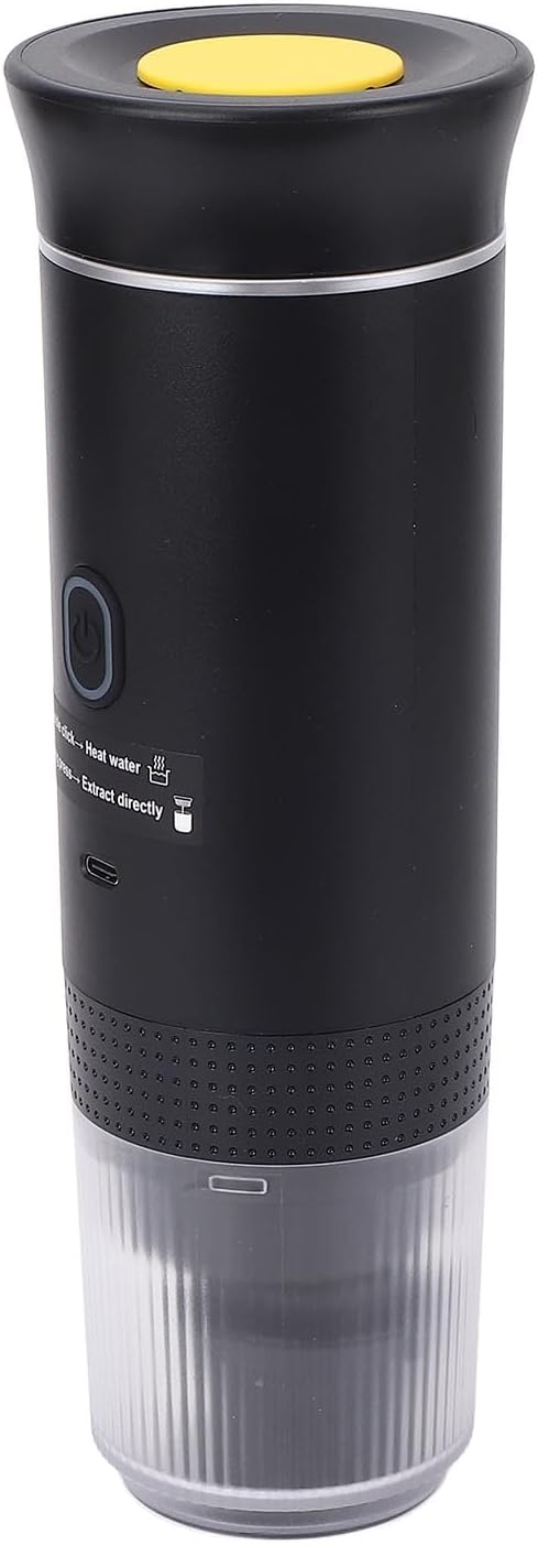 Dpofirs Portable Coffee Machine for NES Capsules DG Capsules Coffee Powder 15 Bar Mini Coffee Maker Self Heating 7500mAh for Camping Travel RV Hiking
