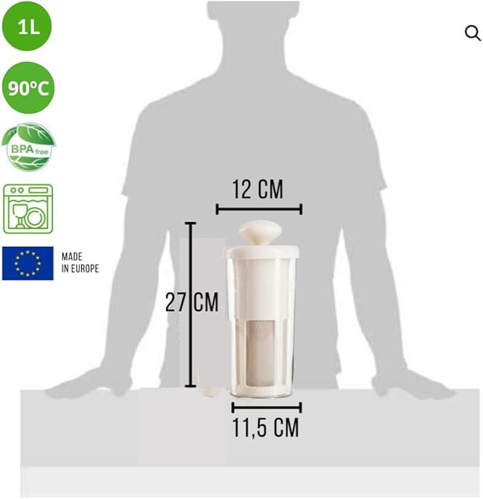 Vegan Milker by Chufamix kitchen tool to make Plant Milks (soy rice oats &amp nut milk maker) or Coffee (from whole beans). Made in Europe. Recipe E-Book