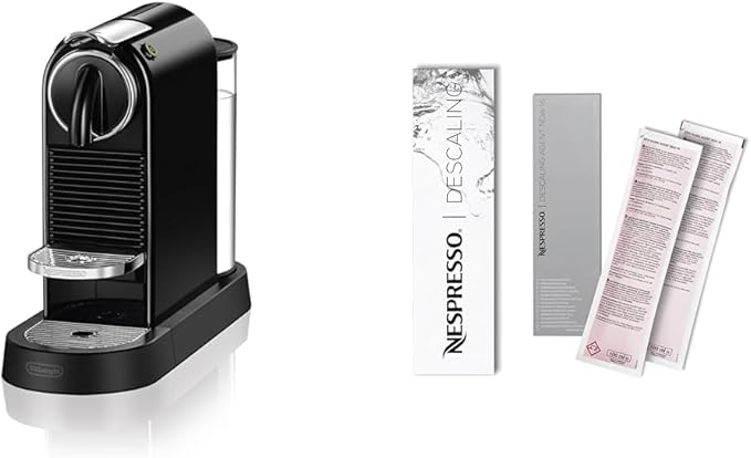 Nespresso CitiZ Espresso Machine by De'Longhi Limousine Black Descaling Kit
