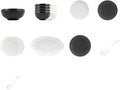 Elegant Black and White Minimalist Matte Ceramic Dinnerware Set Includes Plates Bowls Perfect for Home Dining Modern Tableware for Everyday Use or Gifting Ideal for Housewarming
