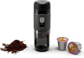 Portable Electric Coffee Maker (No Self-Heating Requires Hot Water) – Compatible with K-Cup &amp Ground Coffee 5oz Reservoir Fast Extraction Single Serve Brewer for Camping RV Travel Office – B
