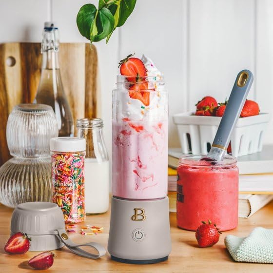 B.eautiful Portable to-Go Blender 2.0 70 W 16 oz Porcini Taupe19484 Standard