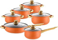 Stainless Steel Flat Bottomed Pan Non Stick Frying Set Soup Pot 12 Piece Household