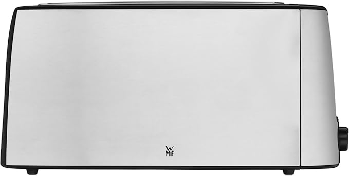 WMF Bueno Pro Toaster Langschlitz mit Brötchenaufsatz 4 Scheiben XXL Toast Aufknusper-Funktion 6 Bräunungsstufen 1550W Toaster edelstahl matt
