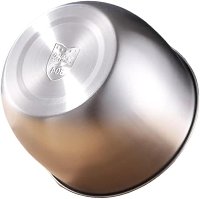 Kitchen Stainless Steel Egg Beater Basin Fruit Salad Stirring Seasoning Bowl With Lid Storage Container Home Cooking Tools(21CM)