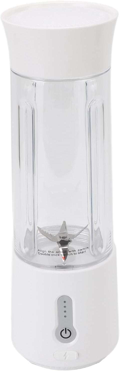 SUNGOOYUE Portable Rechargeable USB Blender with 6 Blades Mini Juicer with Single Control for Smoothies and Outdoor Activities