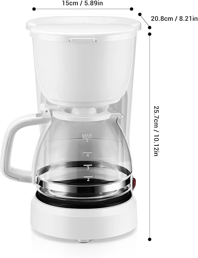 Mainstays 5 Cup Coffee Maker White