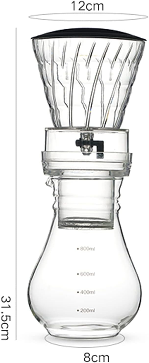 Ice Drip Coffee Pot Drip Cold Brew Glass Coffee Maker Filter Glass Percolators Espresso Kitchen Pot Ice Cold Brew Pots Brewer Kitchen MachineA