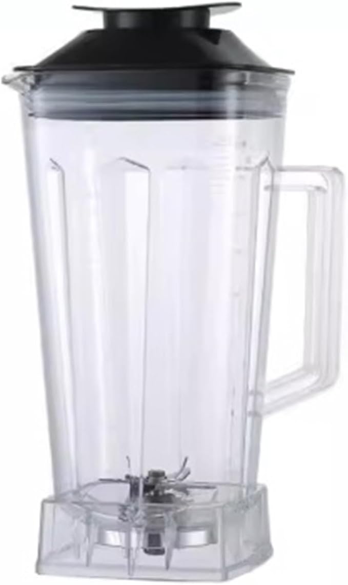 2L Square Container Jar Jug Pitcher Cup Bottom With Serrated Smoothies Blades LidCompatible For Biolomix G5200 T5300 Parts