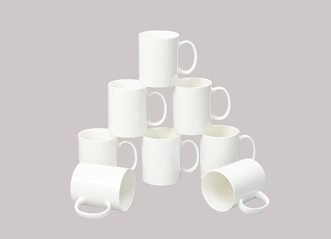 Bone China Rim Shape Elegance White 40pc Dinnerware Set