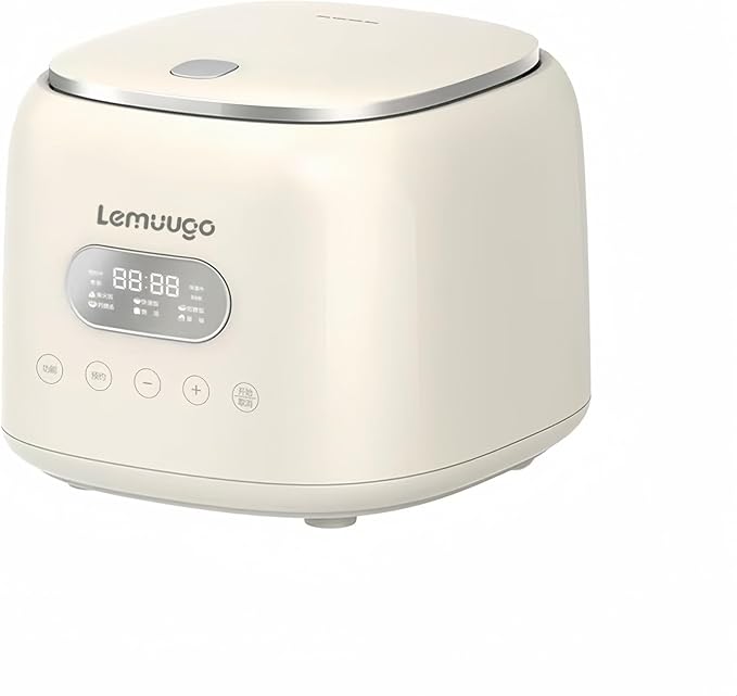 Lemuugo Smart Rice Cooker 2.5L Capacity Digital Display 400W White