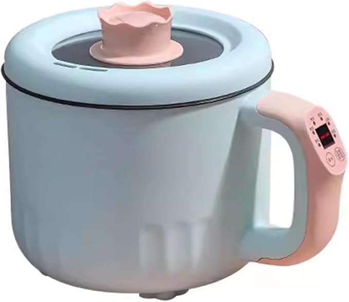 GRFIT 1.8L Multifunctional Electric Pan Mini Rice Cooker Multicooker Skillet Non-Stick Cookware Pot Home and Kitchen (Color : A)
