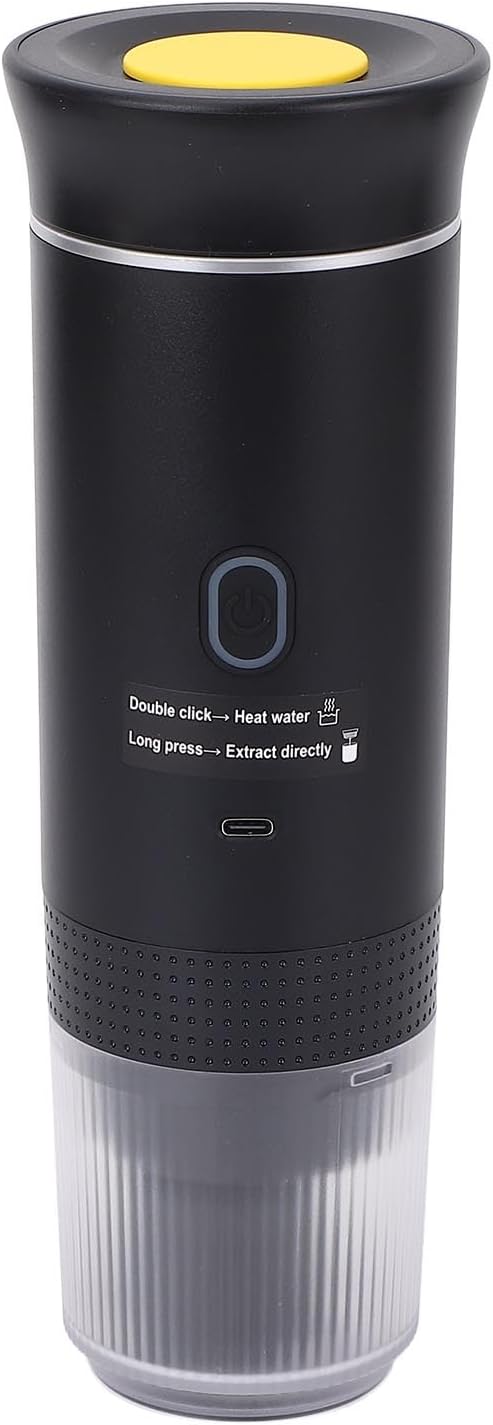 Portable Electric Coffee Machine 15 Bar Compact Cordless Heating Coffee Maker for Travel Camping Home Safe Materials Lithium Ion Battery for Outdoors