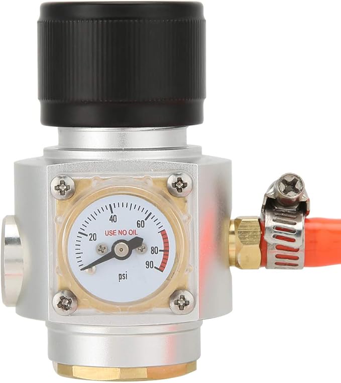Tr21x4 Thread CO2 Kit with Gas Regulator and Hose Practical Accessory for Soda Beer Keg Brewing Excellent Quality Aluminum and Plastic Construction to Read Dial