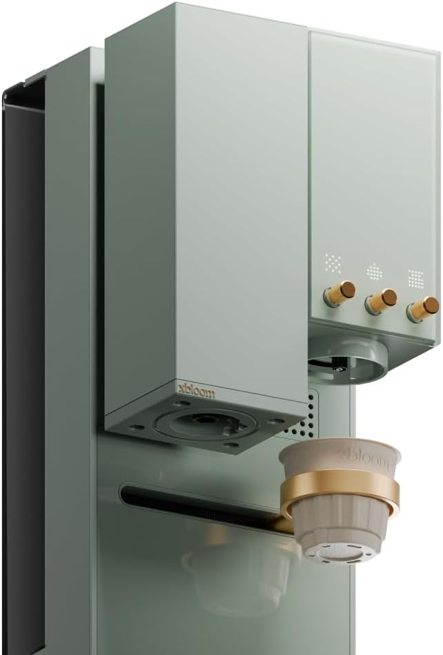 xBloom Studio – The Ultimate Coffee Machine – Drip Coffee Maker with Integrated Grinder Scale and 3 Levels of Automation Sage Green x Gold