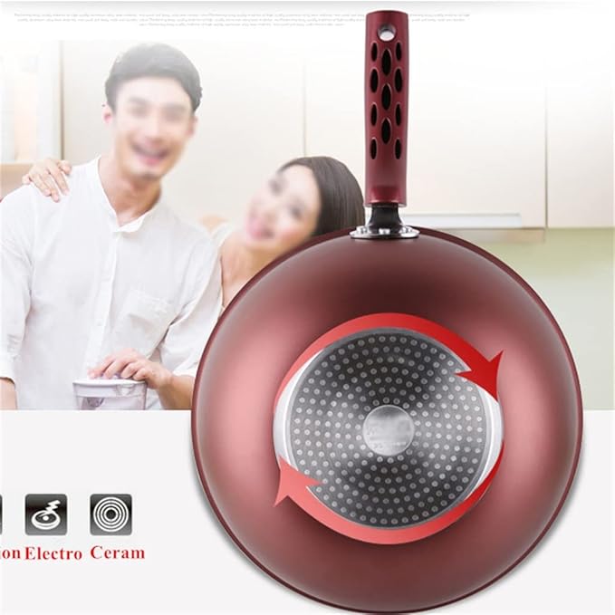 7 Piece Food Grade Aluminum Alloy Cookware Set Heat Resistant Stock Pot + Wok Frying Pan with Glass Lid Kitchen Cookware