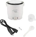 Estink Car Rice Cooker 1L Portable Rice Cooker for Car 12V 100W Electric Food Steamer Food Grade Material Double Safety Buckle Water Proof Surface and Non Stick Coating (White)