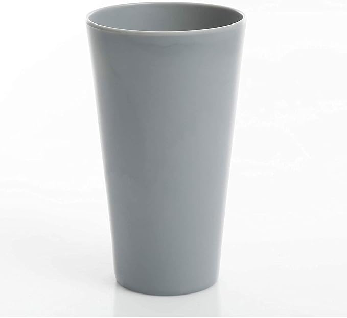 Gibson 99897.16R Home Soho Grayson Square Melamine Everyday 16 Pc Reactive Glaze Dinnerware Set Plates Bowls &amp Cups Dishwasher Safe Grey (4 Pack)