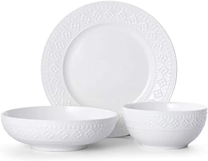 Pfaltzgraff Haisley 12-Piece Dinnerware Set White