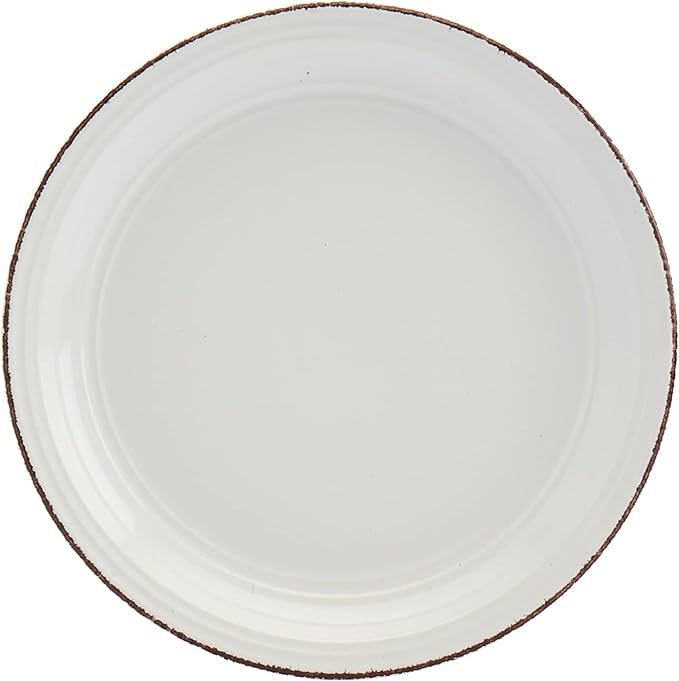 Unknown1 Tabletops Gallery 12pc White Farmhouse Dinnerware Set Solid Round Ceramic 12 Piece Microwave Safe