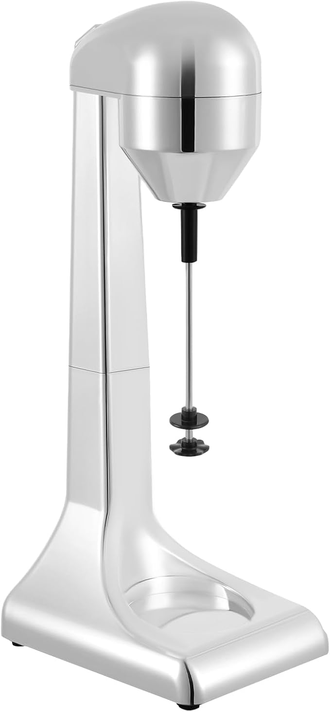 Milkshake Maker 110V Electric Milk Shake Blender with One 16.91 oz Measuring Stainless Steel Cup for Drink Mixer Slush Margaritas Silver