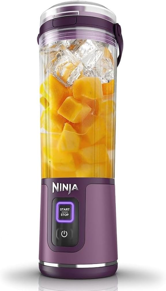 Ninja BC151PR Blast Portable Blender Cordless 18oz. Vessel Personal Blender-for Shakes &amp Smoothies BPA Free Leakproof-Lid &amp Sip Spout (Renewed)