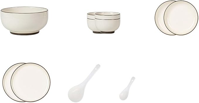 Porcelain Dinnerware Set Plates Bowls Cups Dishes Tableware Combination Everyday Use Dinner Plates Soup Bowls Salad Plates Elegant Style Microwave Dishwasher Oven Safe