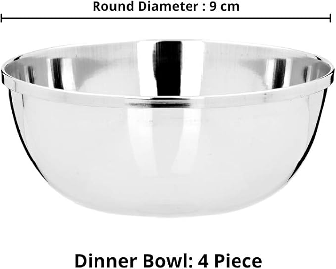 Vinod Stainless Steel 24 Piece Dinner Solid Set for Four Persons