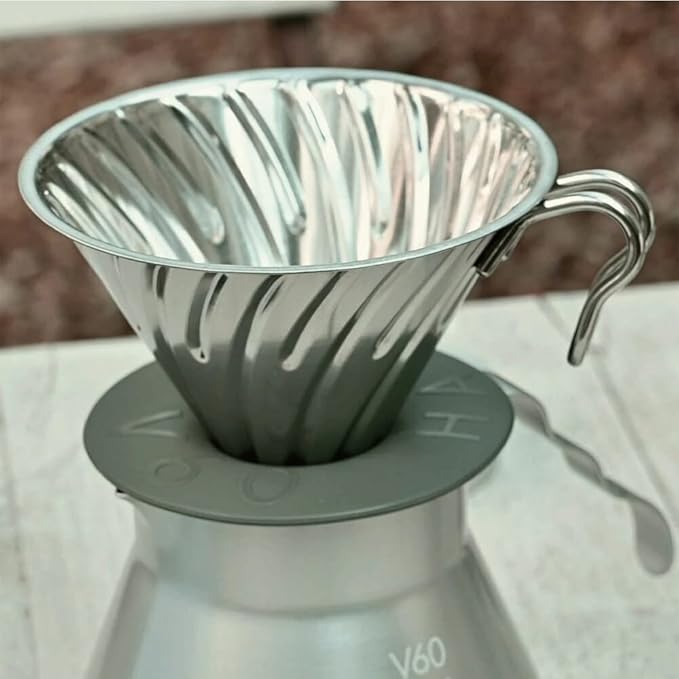 Hario Outdoor V60 Metal Dripper 02 Silver