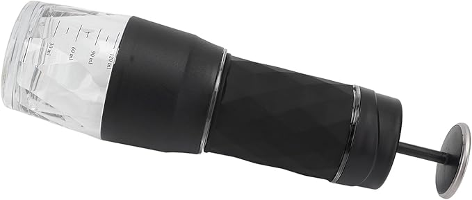AYNEFY Stainless Steel Hand Coffee Machine Detachable for Coffee Capsule for Camping Portable Coffee Maker Comfortable Gripfor Coffee Capsule for Camping (Black) AYNEFYrsa7gf4zvu-12