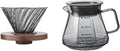 Fit forPour Over Coffee Maker with Walnut Handle &amp Glass Lid - 13.5/20 OZ Glass Coffee Pot for Home Café Restaurant and Camping(400ml)