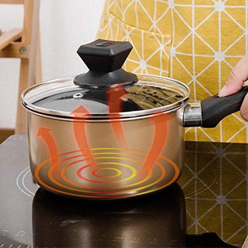 JSEIAJB 3 PCS/Set Thicken Cooking Soup Pot Nonstick Frying/Milk Pan Saucepan Glass Lid Induction Cooker Gas Stove