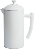 Frieling Double-Walled French Press Coffee Maker - Stainless Steel Coffee Maker with Reusable Filter (34 Fl Oz White)