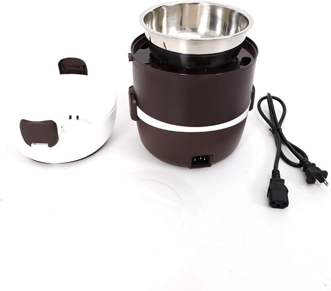 3 Layers Electric Heated Lunch Box Portable Food Warmer Loncheras Stainless Steel Containe 2L Rice Cooker Food Steamer
