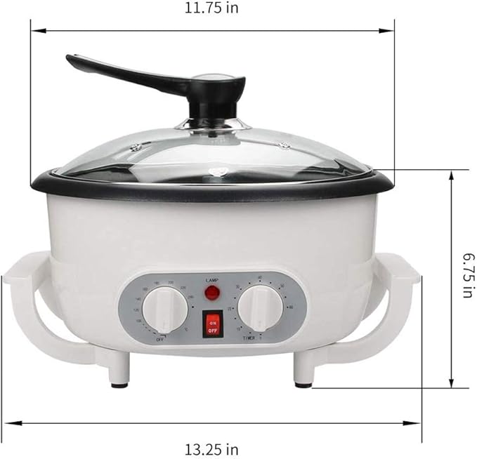 110V Coffee Roasters for Home Use 1200W 750g Capacity Electric Coffee Bean Roaster Machine with Timing for Beginners