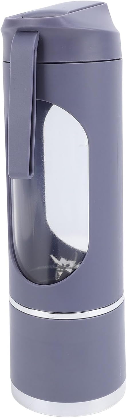 450ML Portable Juicer Cup - USB Rechargeable Travel Blender with 12 Blades &amp 3 Speeds - Smoothies &amp Fruit Juices for Home Office and Outdoors (Violet)
