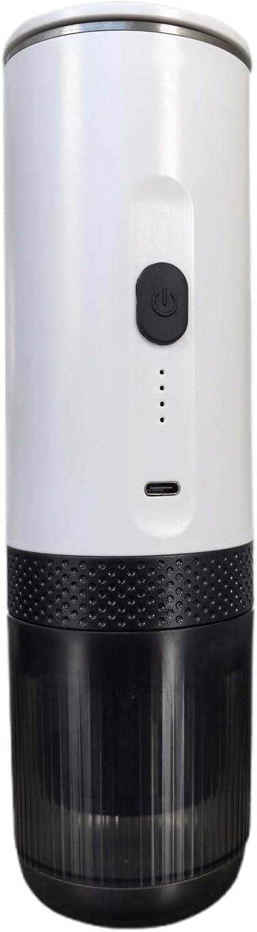 GLOGLOW Portable Maker USB Rechargeable Dual Use Coffee Machine with 20Bar Pressure for Travel and Home (White)