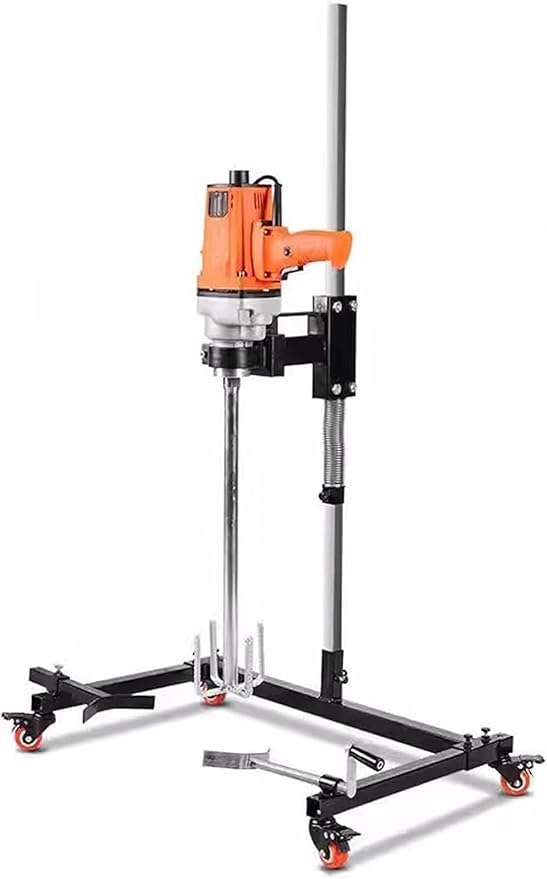 Automatic Paint Mixer Machine 2800W Electric Tank Mixer Machine Power Air Agitator 0-1400r/min Speed with Auxiliary Stand &amp Aircraft Drill for Ink Dissolver Agitator(