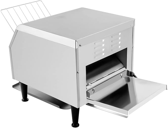 2200W Electric Commercial Conveyor Toaster 300PCS/H Restaurant Heavy Duty Industrial Toasters Stainless Steel Tray Toasting Machine Commercial Toasting Bread Bagel Toaster 300PCS Per Hour