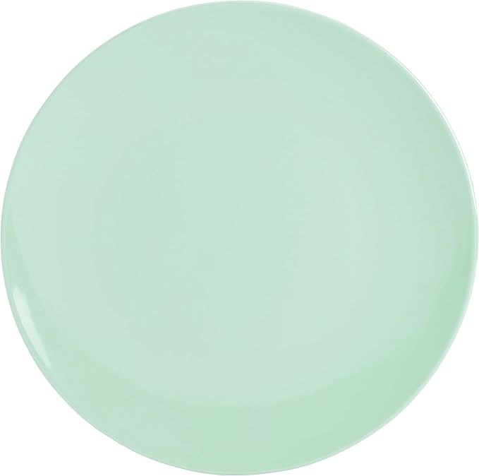Tabletops Gallery 12 Piece Green Teal Blue Melamine Dinnerware Set Plates Bowls for Indoor Outdoor Use Service for 4 Peacock