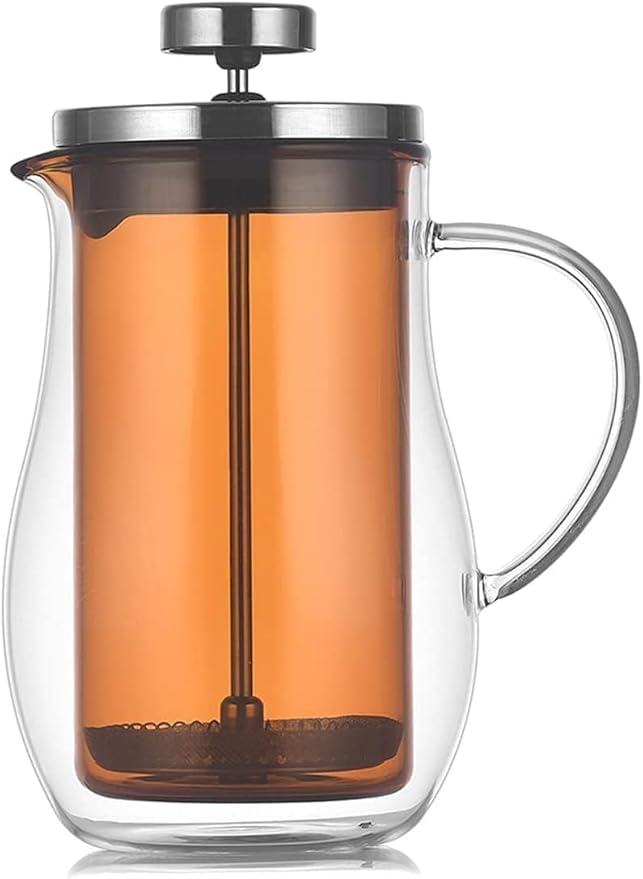 Press Coffee Maker Coffee Press CaffettiereCoffee Maker French Press Coffee Maker French Press Coffee MakerDouble Wall Borosilicate Glass 304 Stainless Steel Filtration System Clear Coffee Press