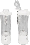 Mini Blender 600ml 2 Modes 150W 18000RPM 4000mAh With Leak-proof Lid Juicer Cup for Mixed Beverages Indoor Use (White)