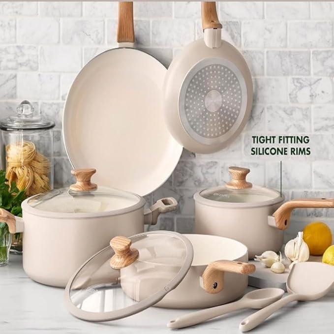 Nordic Aluminum Alloy Seven Piece Cookware Set Non Stick Kitchen Utensils