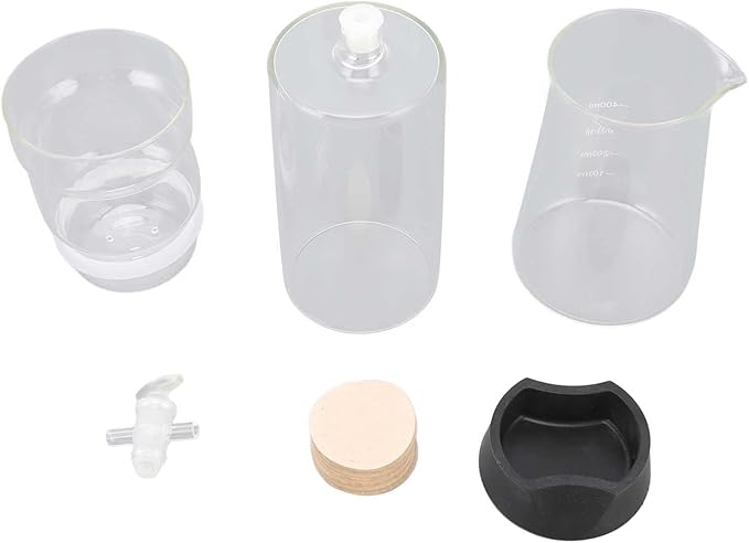 400ml Reusable High Borosilicate Glass Coffee Drip Pot Transparent Ice Coffee Dripper Adjustable Cold Brew Coffee Maker with Detachable Design for