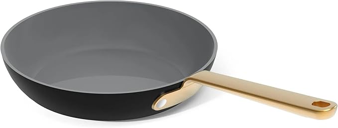 Nonstick Ceramic Cookware Set (12 Piece) Pots Frying Pans Lids and Kitchen Storage Oven Safe Pan Set &amp Compatible with All Stovetops - (Black Sesame)