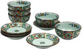 Dinnerware Set: Nabeshima Crest Small Plate and Bowl Set Japanese Plate and Bowl Set (Plate x 5 pcs/Bowl x 5 pcs) Porcelain/Size (cm) Φ3.7 x 1.7 inches (9.5 x 4.4 cm) Φ4.5 x 2 / No: 364580