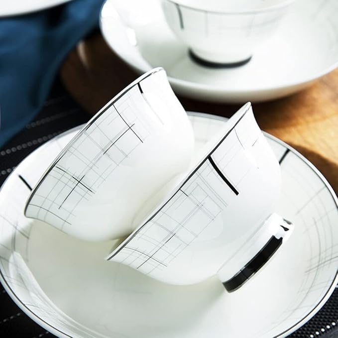 60 Piece Porcelain Dinnerware Set For 10 People Northern European Style Plate And Bowl Collection Plate Set
